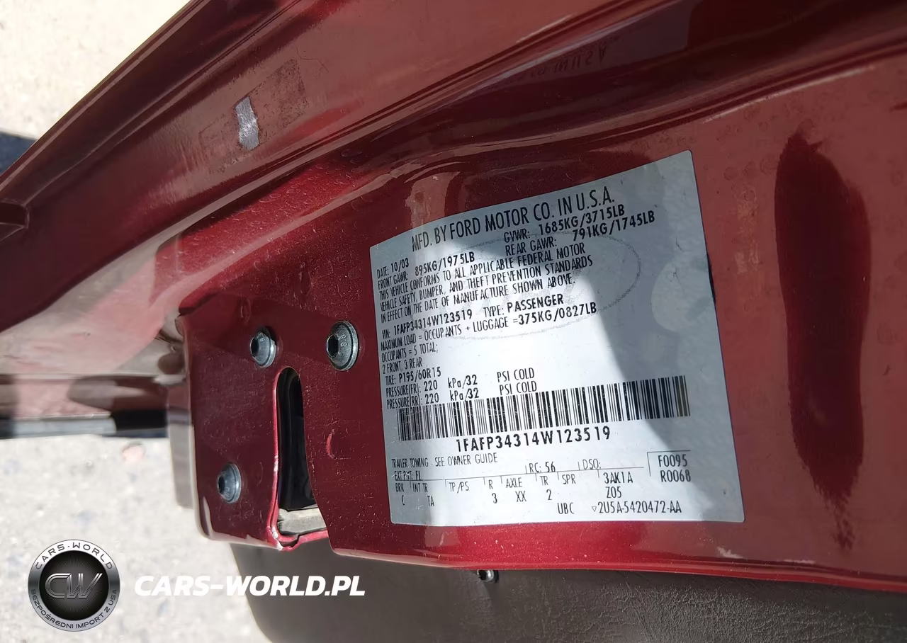 2004 Ford Focus Se VIN:1FAFP34314W123519 - 9