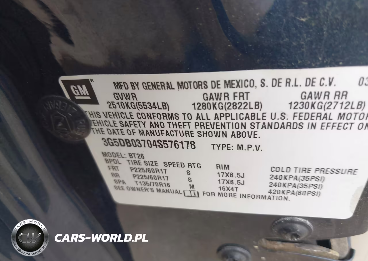 2004 Buick Rendezvous Cx VIN:3G5DB03704S576178 - 9