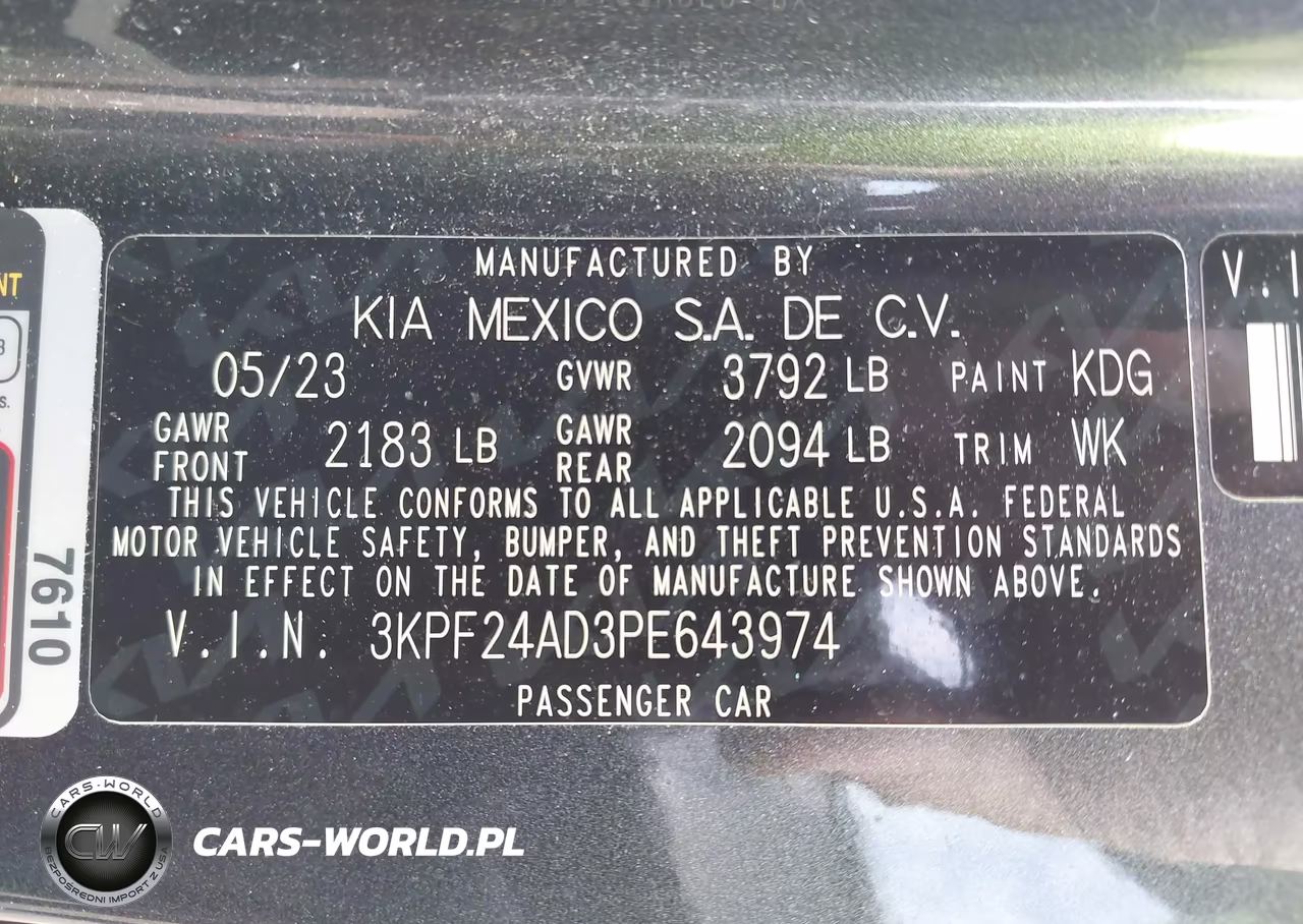 2023 Kia Forte Lxs VIN:3KPF24AD3PE643974 - 9