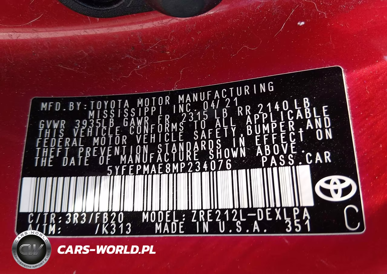 2021 Toyota Corolla Le VIN:5YFEPMAE8MP234076 - 9