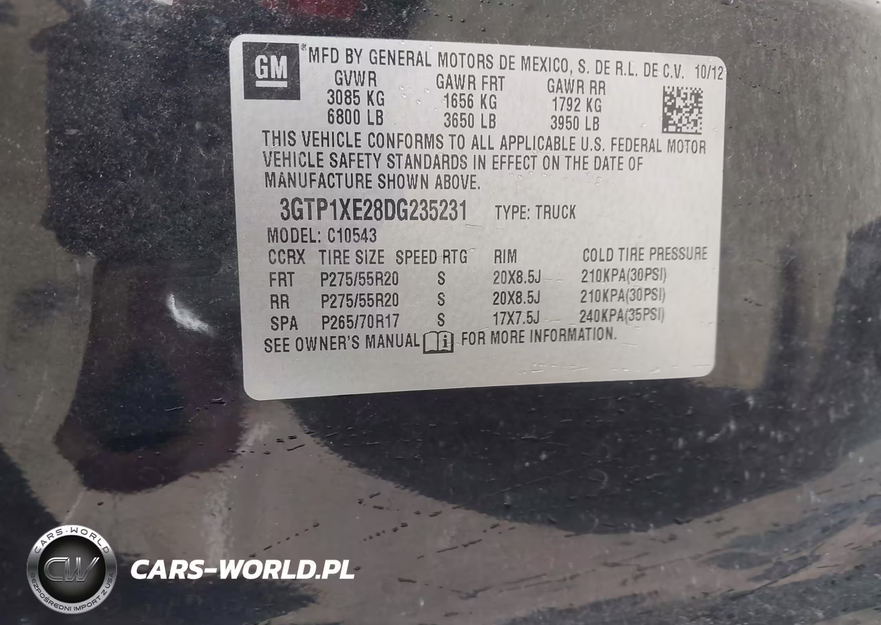 2013 GMC Sierra 1500 Denali VIN:3GTP1XE28DG235231 - 9