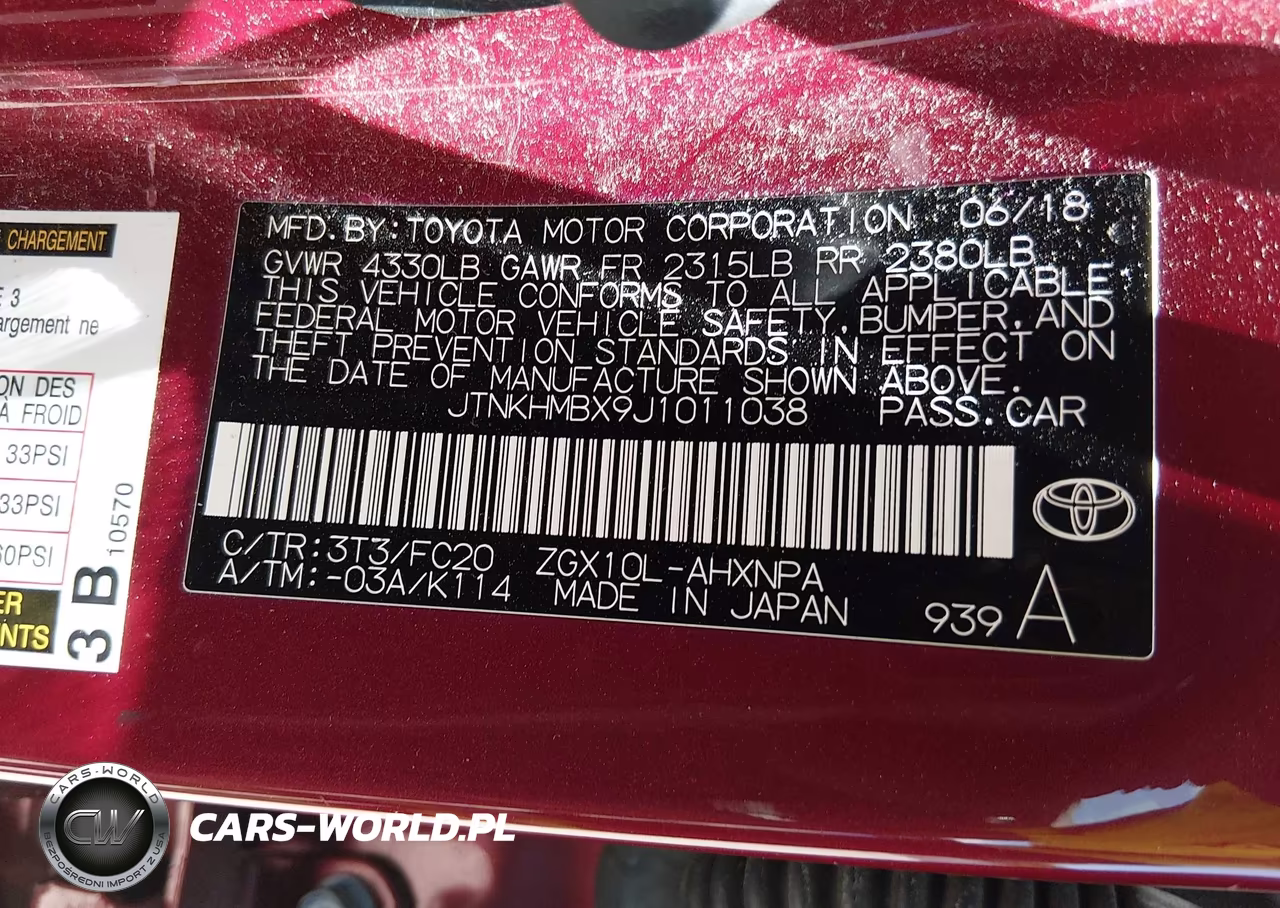 2018 Toyota C-Hr Xle VIN:JTNKHMBX9J1011038 - 9