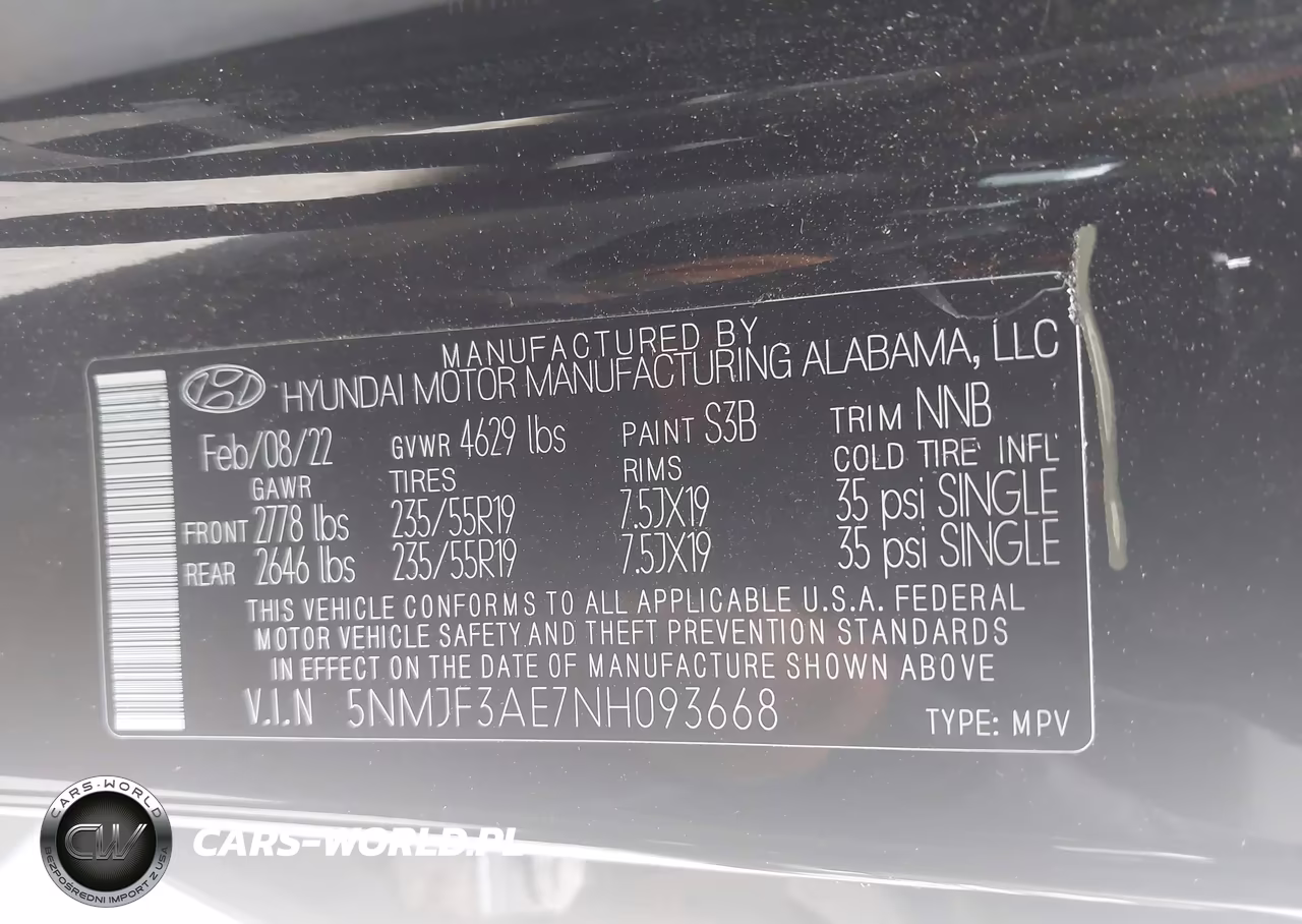 2022 Hyundai Tucson Sel VIN:5NMJF3AE7NH093668 - 9