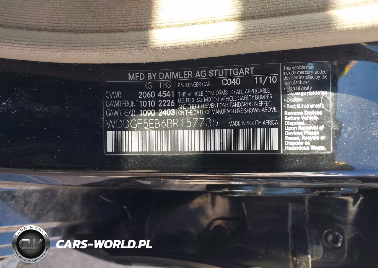 2011 Mercedes-Benz C 300 Sport VIN:WDDGF5EB6BR157735 - 9