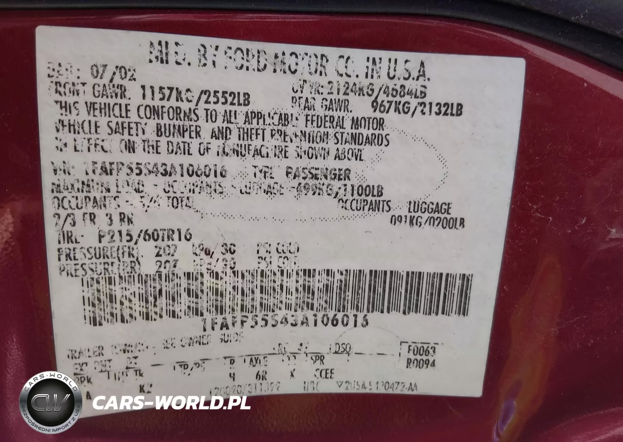 2003 Ford Taurus Ses VIN:1FAFP55S43A106016 - 9