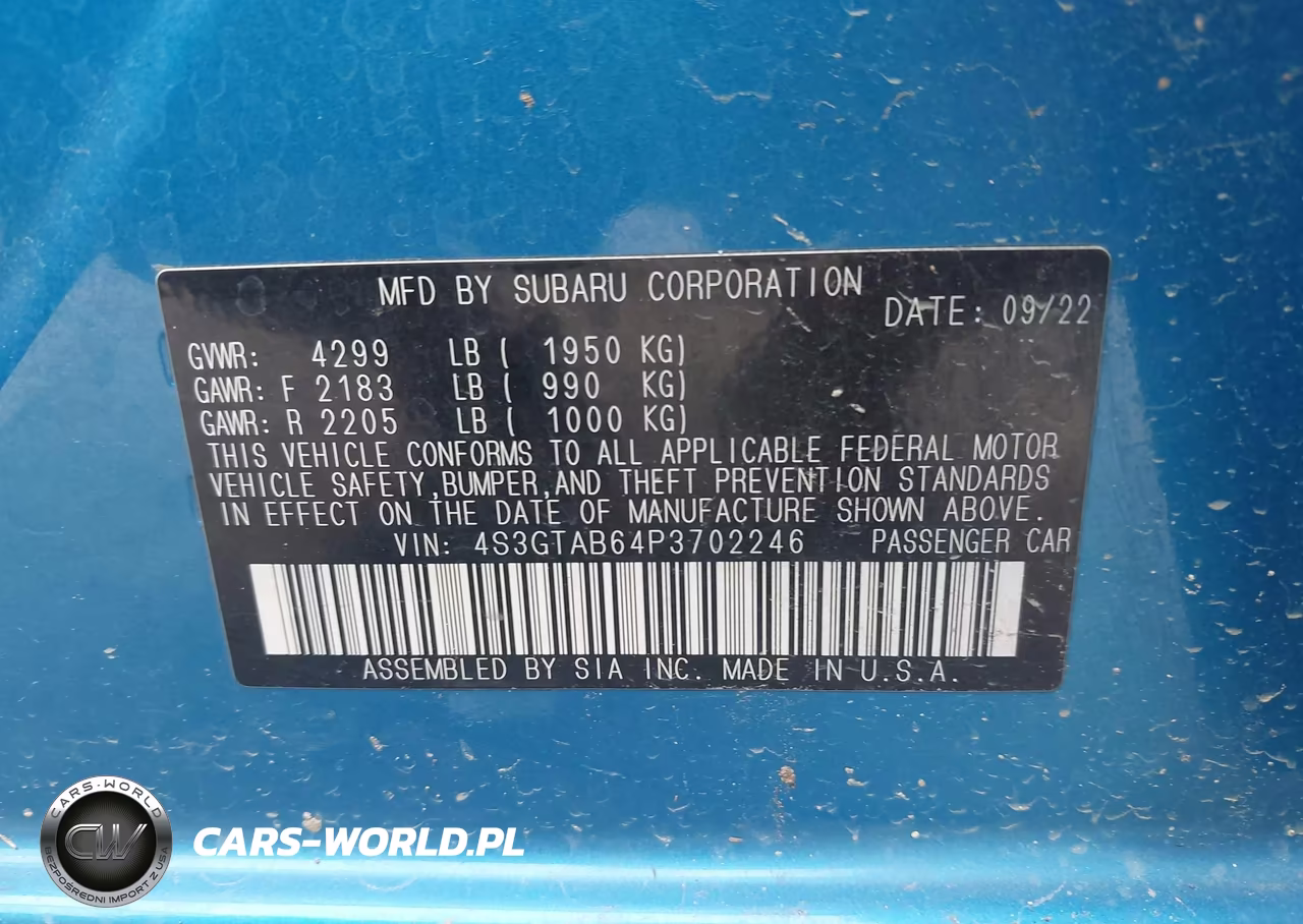2023 Subaru Impreza Base 5-Door VIN:4S3GTAB64P3702246 - 9
