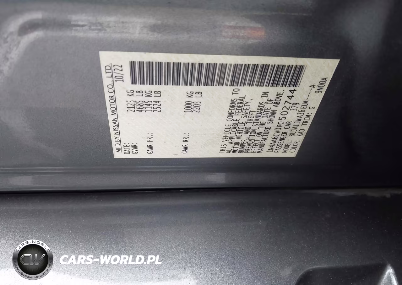 2023 Nissan Maxima Sv Xtronic Cvt VIN:1N4AA6CV0PC502744 - 9