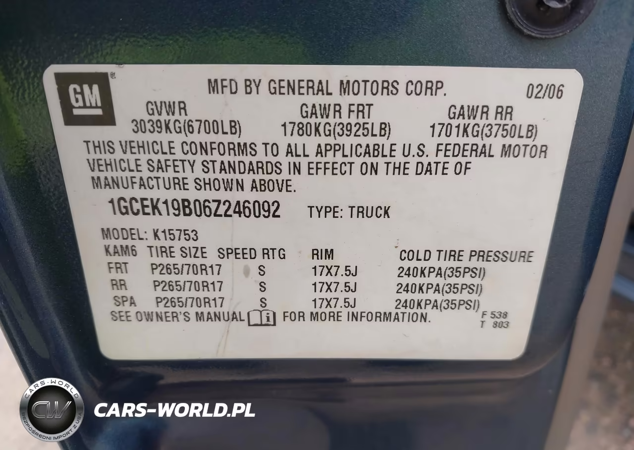 2006 Chevrolet Silverado 1500 Lt3 VIN:1GCEK19B06Z246092 - 9