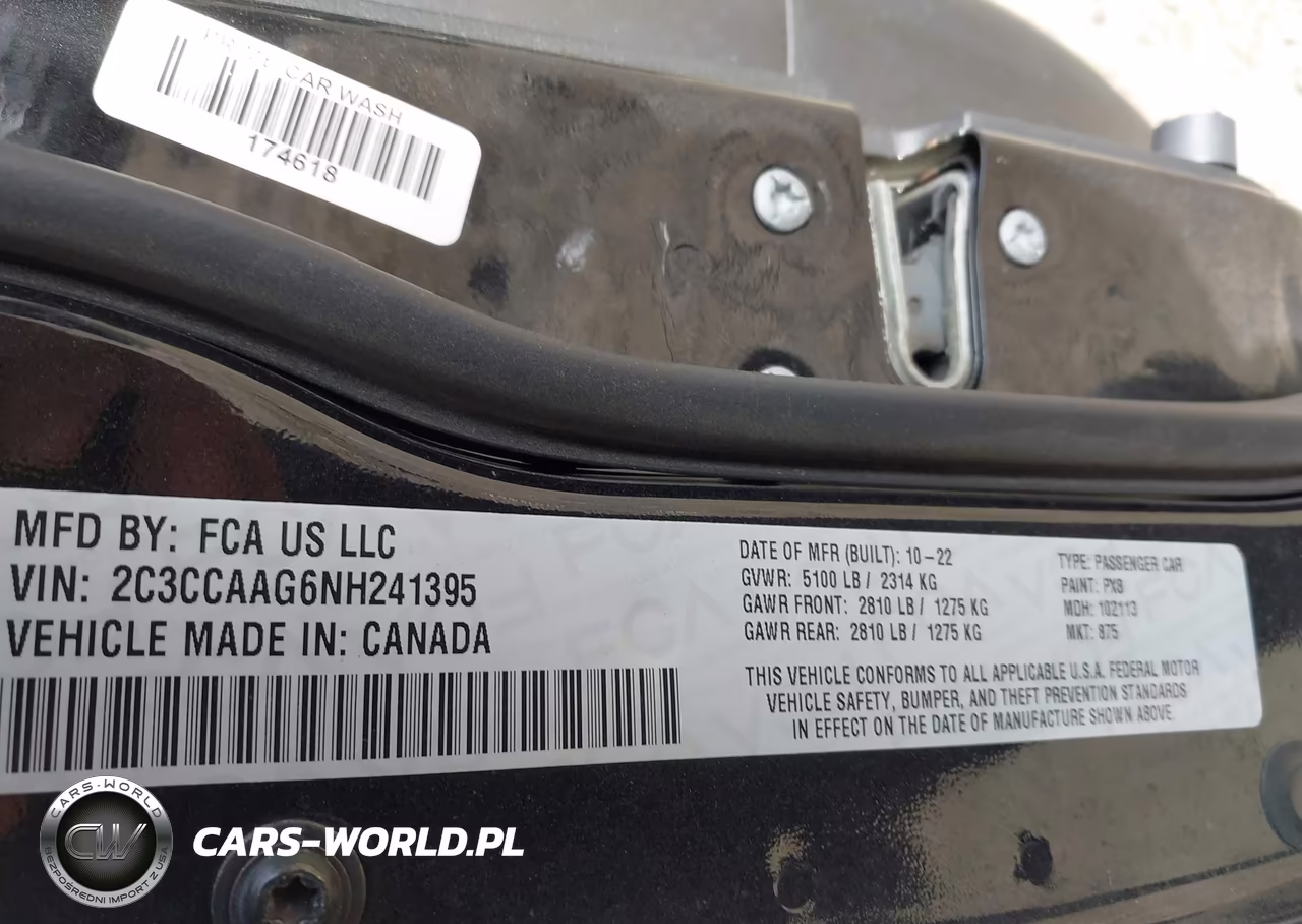 2022 Chrysler 300 Touring VIN:2C3CCAAG6NH241395 - 9