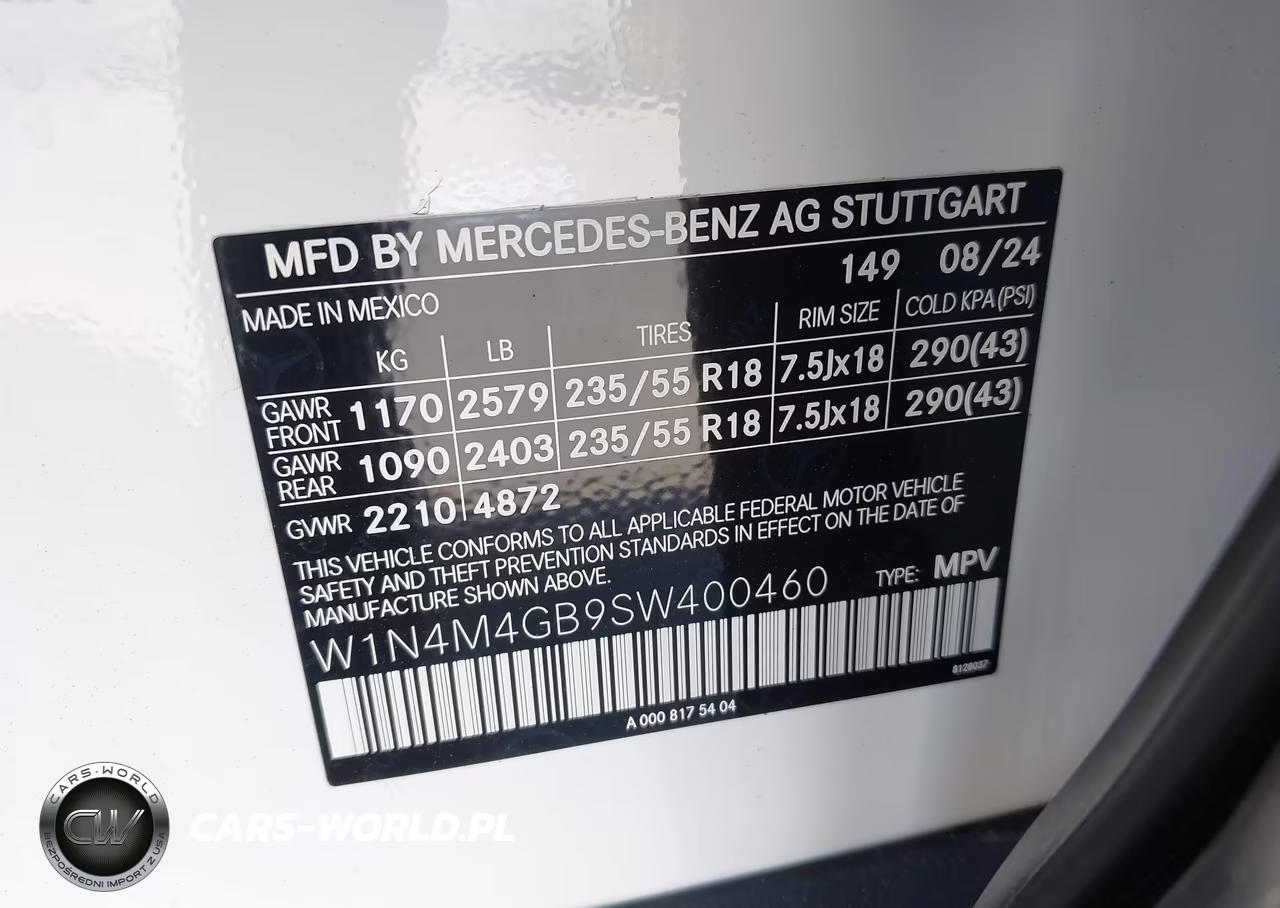 2025 Mercedes-Benz Glb 250 VIN:W1N4M4GB9SW400460 - 9