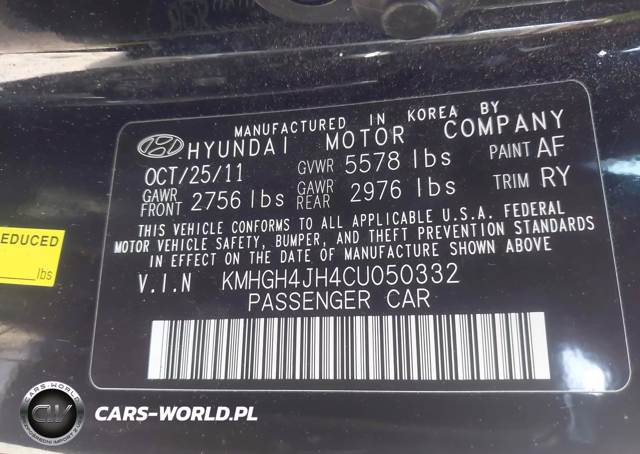 2012 Hyundai Equus Signature VIN:KMHGH4JH4CU050332 - 9