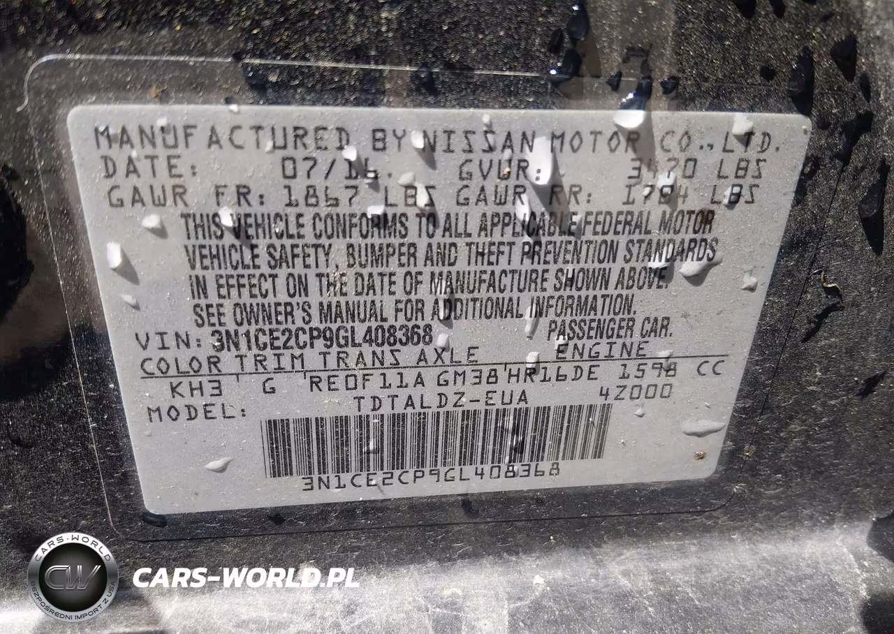 2016 Nissan Versa Note S (Sr)-S Plus-Sl-Sr-Sv VIN:3N1CE2CP9GL408368 - 9