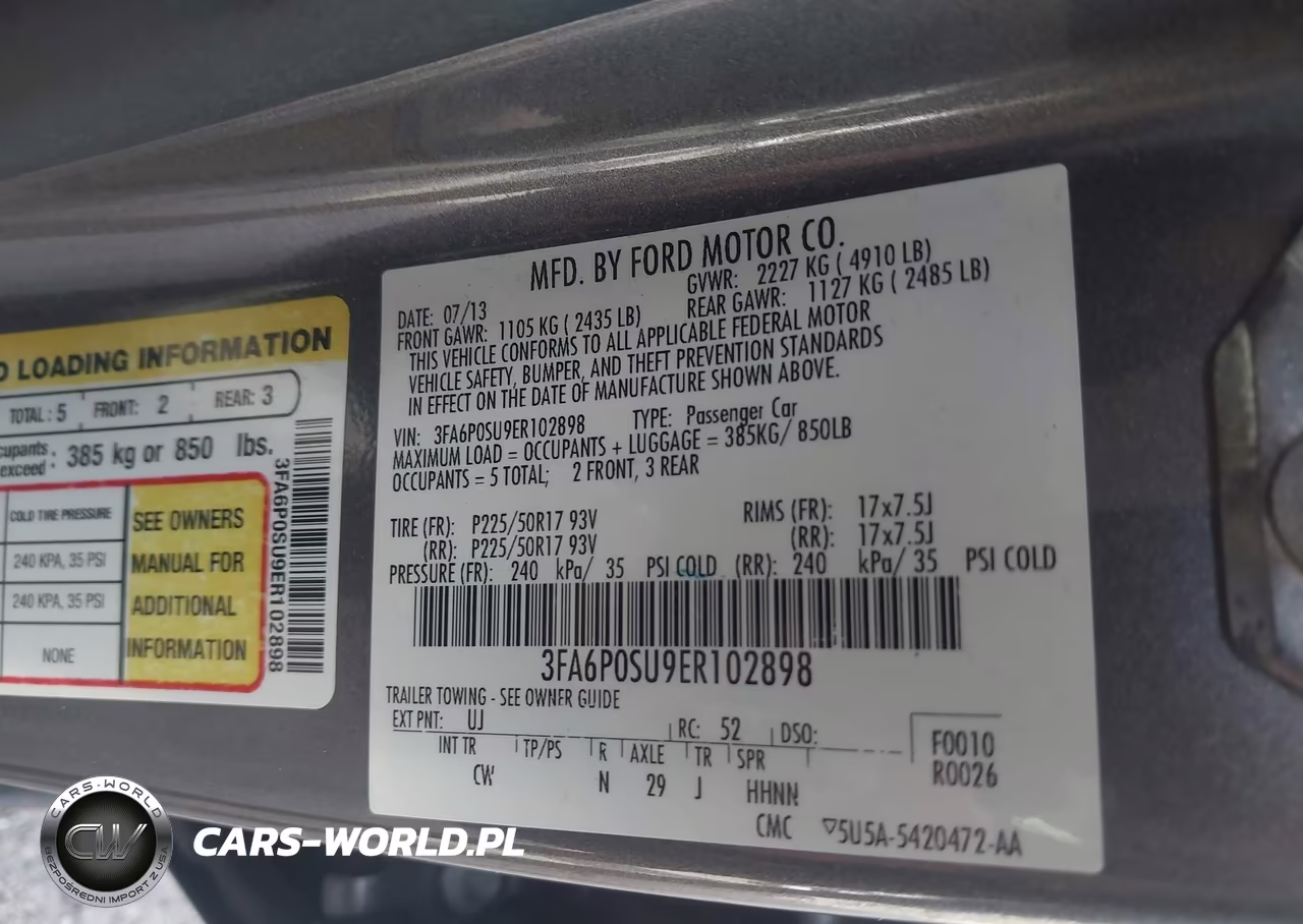 2014 Ford Fusion Energi Titanium VIN:3FA6P0SU9ER102898 - 9