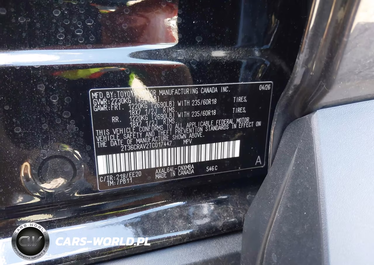 2026 Toyota Rav4 Xle Premium VIN:2T36CRAV2TC017447 - 9