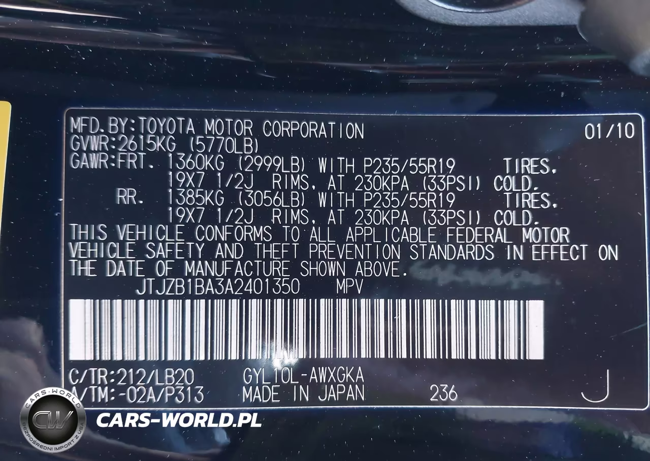 2010 Lexus Rx 450H VIN:JTJZB1BA3A2401350 - 9