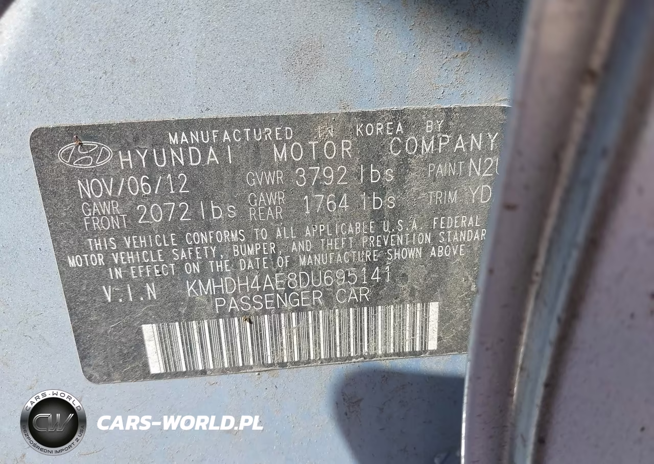 2013 Hyundai Elantra Limited VIN:KMHDH4AE8DU695141 - 9