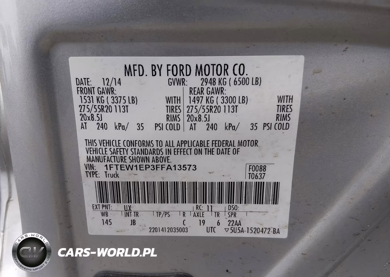 2015 Ford F-150 Xlt VIN:1FTEW1EP3FFA13573 - 9