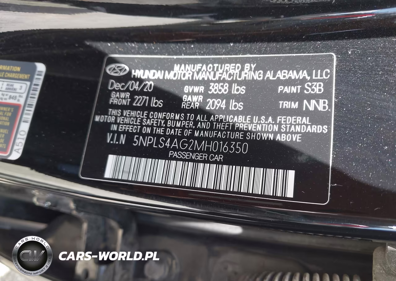 2021 Hyundai Elantra Sel VIN:5NPLS4AG2MH016350 - 9