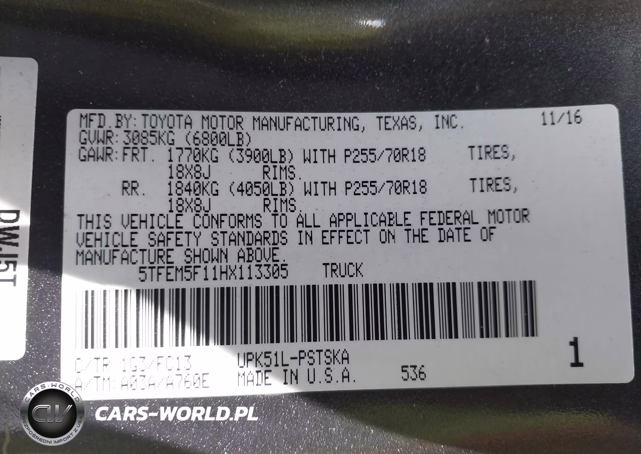 2017 Toyota Tundra Sr5 4.6L V8 VIN:5TFEM5F11HX113305 - 9