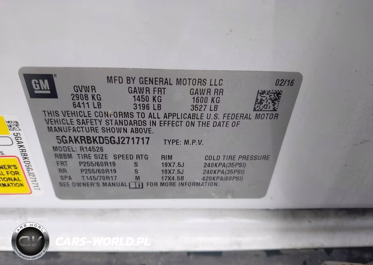 2016 Buick Enclave Leather VIN:5GAKRBKD5GJ271717 - 9