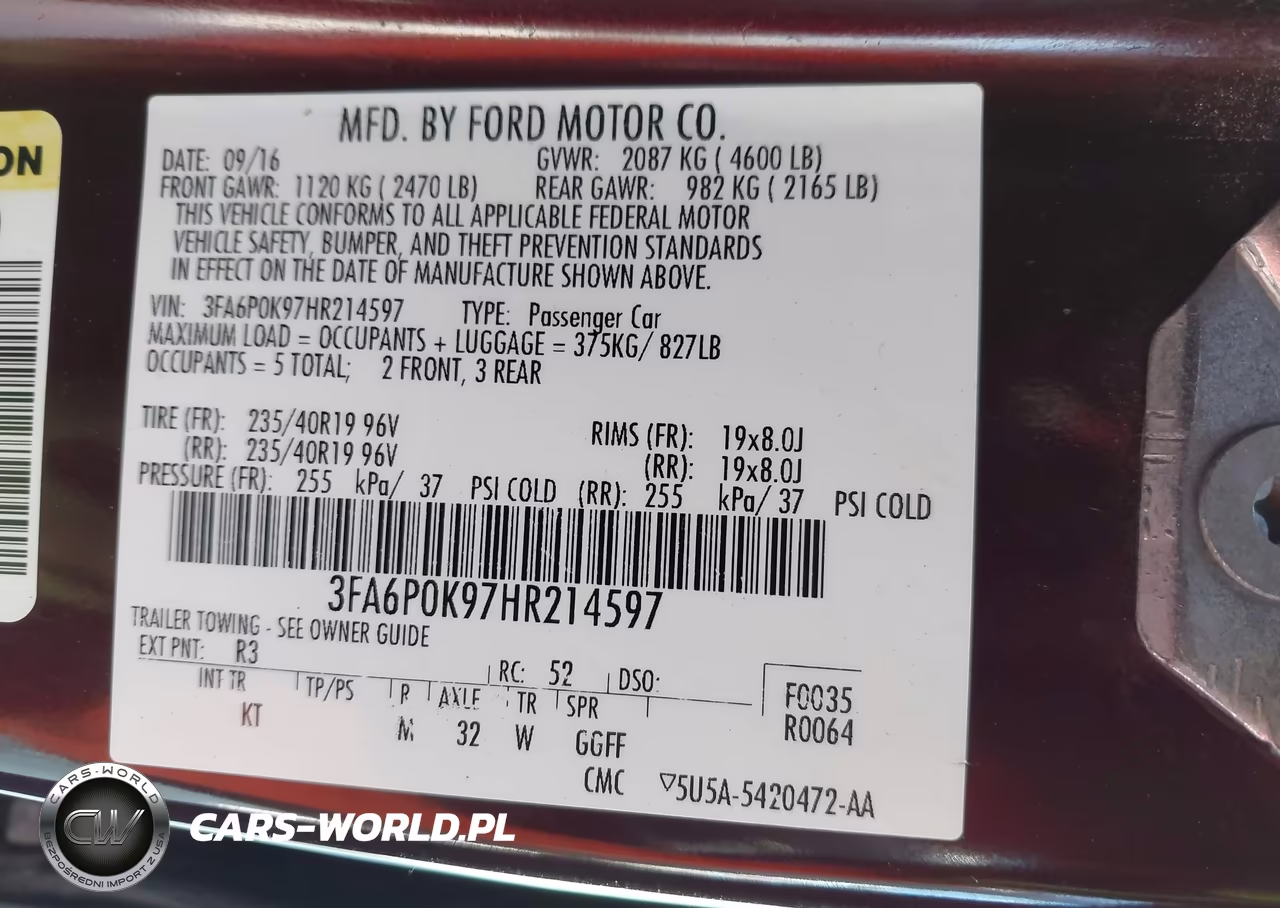 2017 Ford Fusion Titanium VIN:3FA6P0K97HR214597 - 9