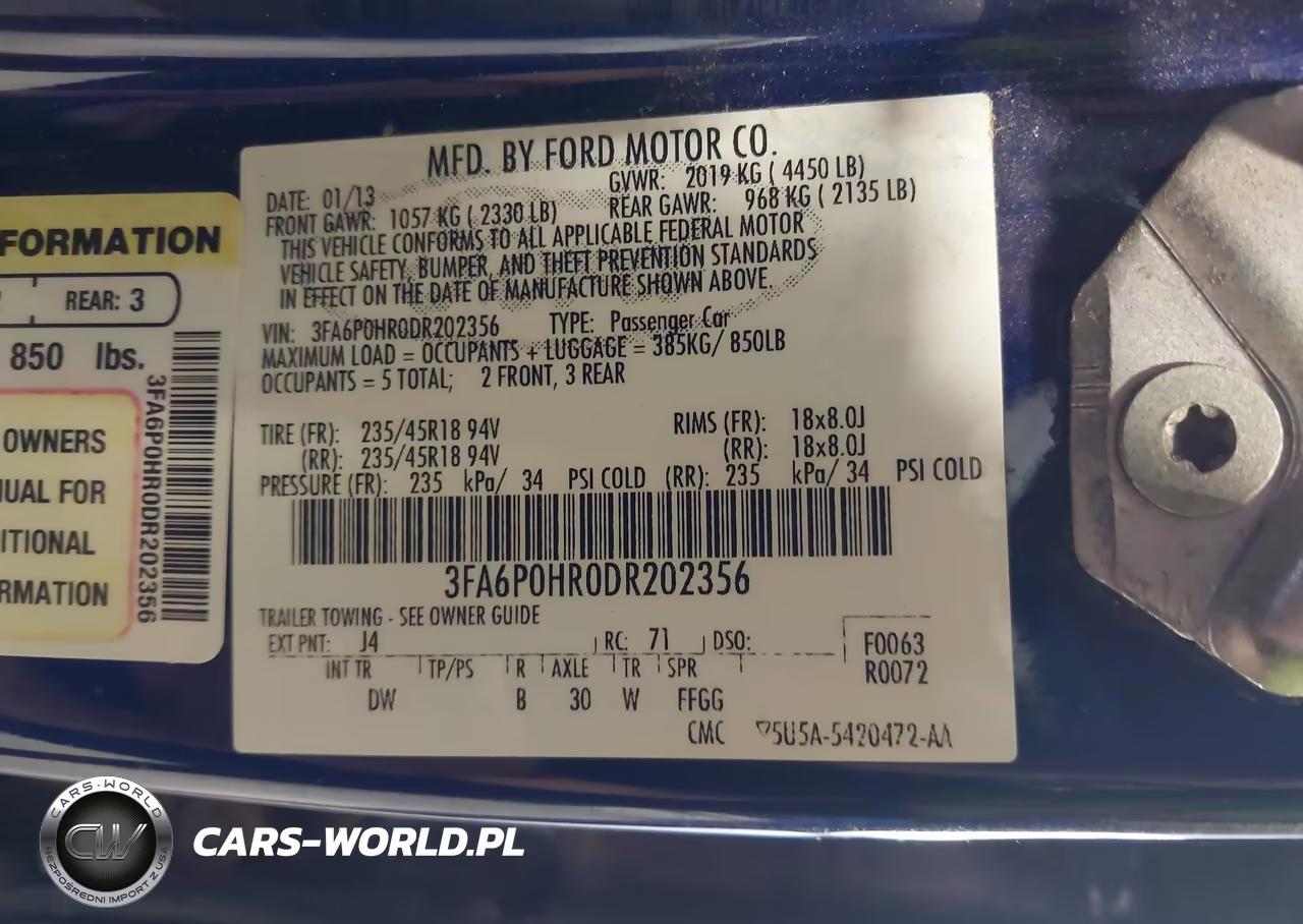 2013 Ford Fusion Se VIN:3FA6P0HR0DR202356 - 9