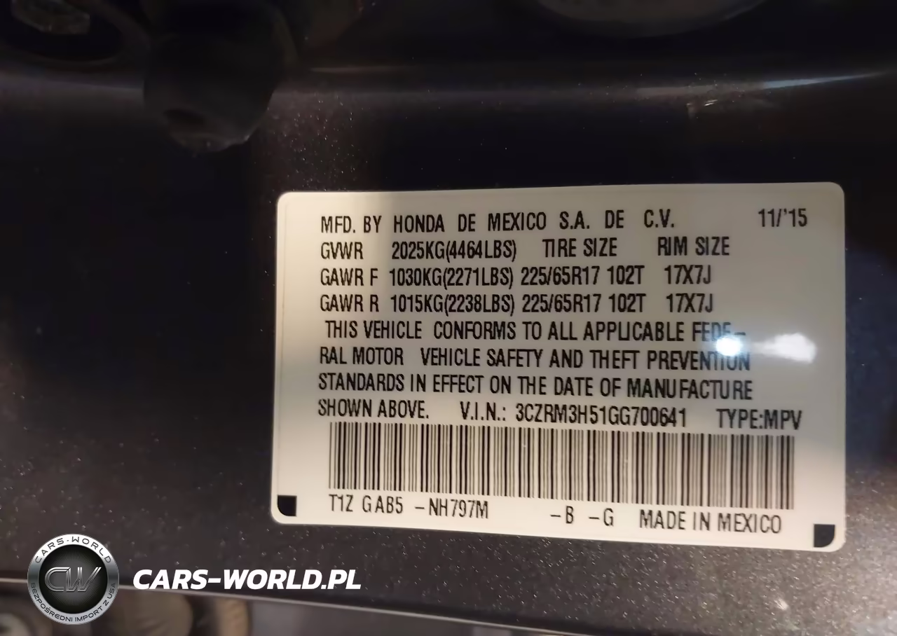 2016 Honda Cr-V Ex VIN:3CZRM3H51GG700641 - 9