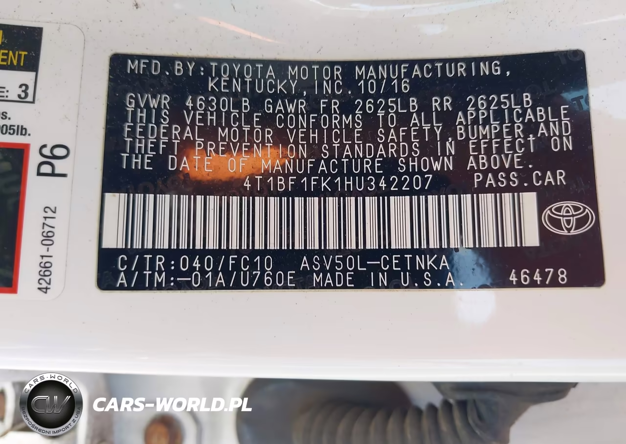 2017 Toyota Camry Le VIN:4T1BF1FK1HU342207 - 9