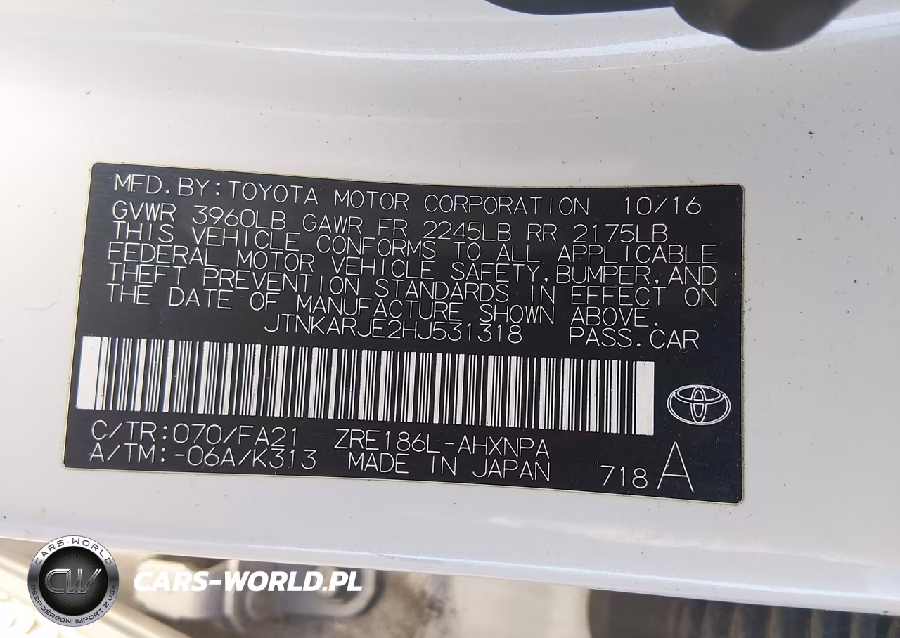 2017 Toyota Corolla Im VIN:JTNKARJE2HJ531318 - 9
