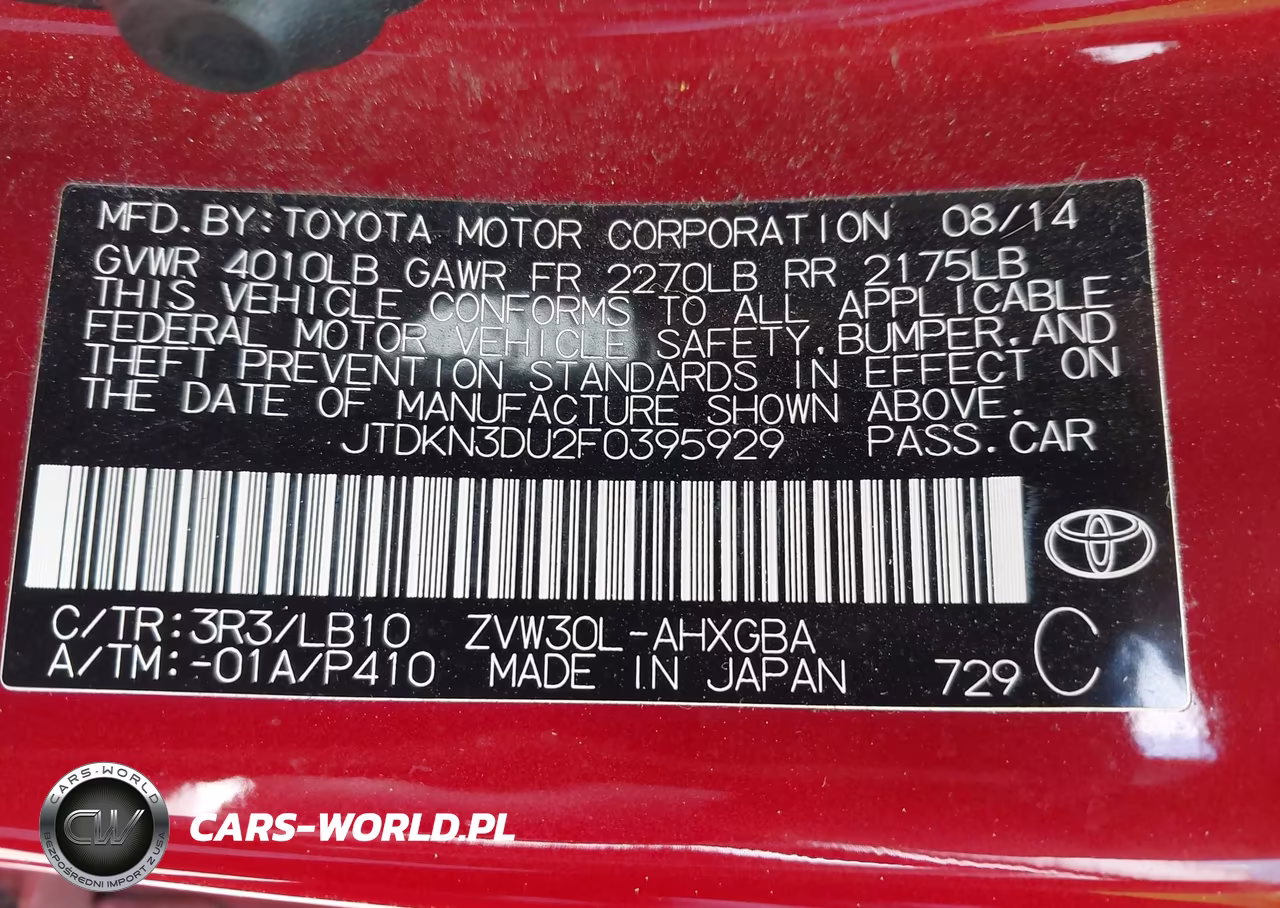 2015 Toyota Prius Four VIN:JTDKN3DU2F0395929 - 9