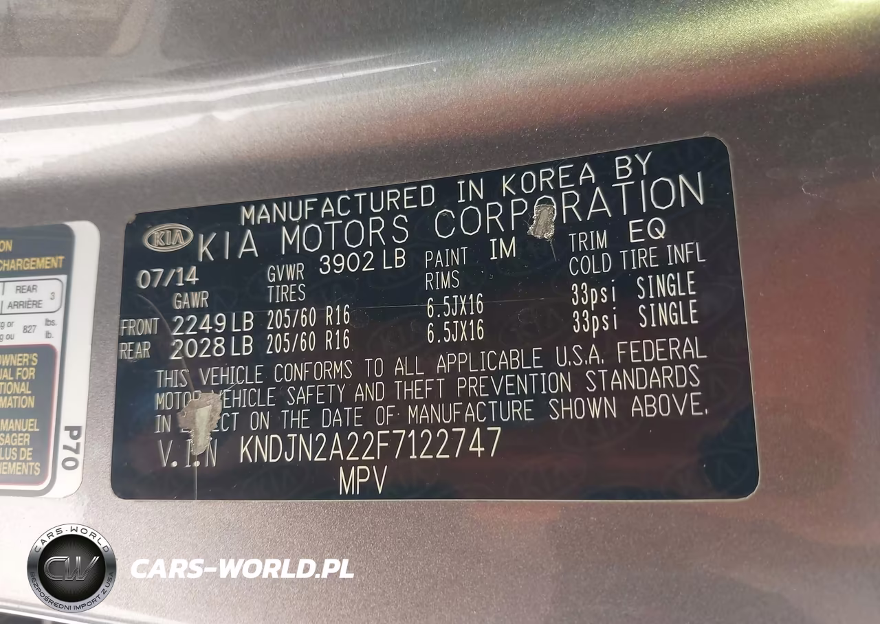 2015 Kia Soul VIN:KNDJN2A22F7122747 - 9
