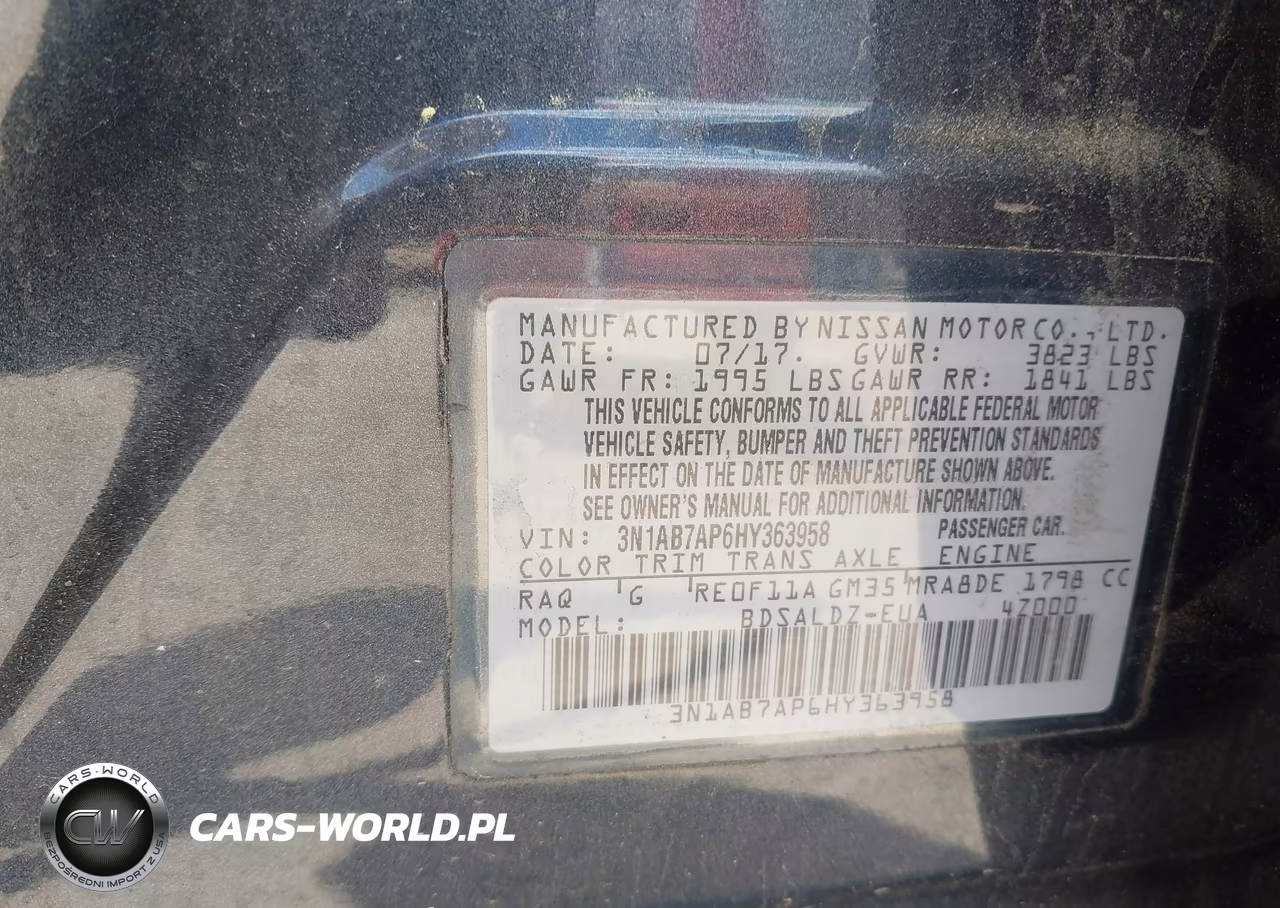 2017 Nissan Sentra Sv VIN:3N1AB7AP6HY363958 - 9
