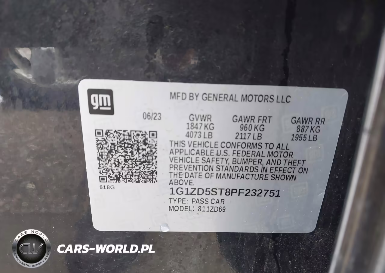 2023 Chevrolet Malibu Fwd 1Lt VIN:1G1ZD5ST8PF232751 - 9