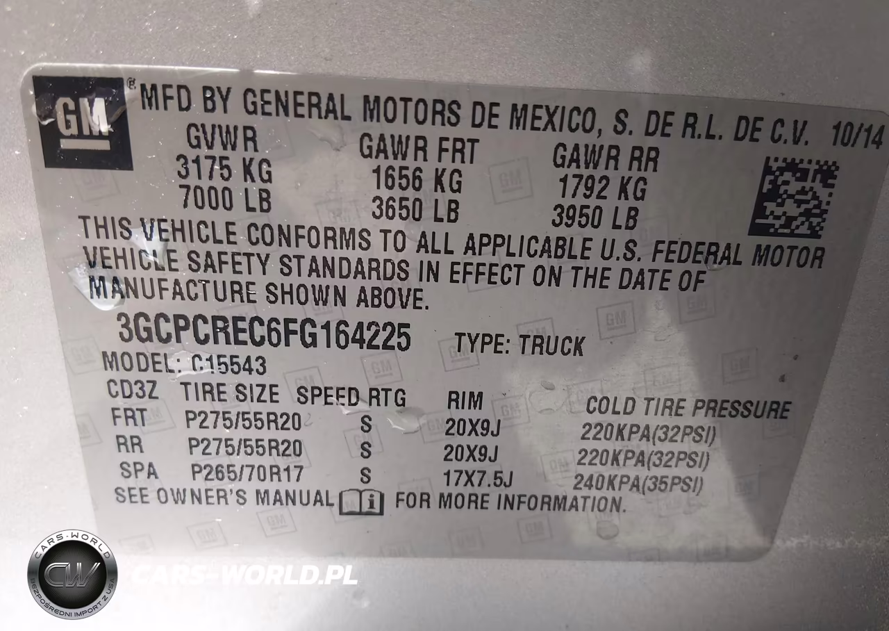 2015 CHEVROLET SILVERADO VIN:3GCPCREC6FG164225 - 9