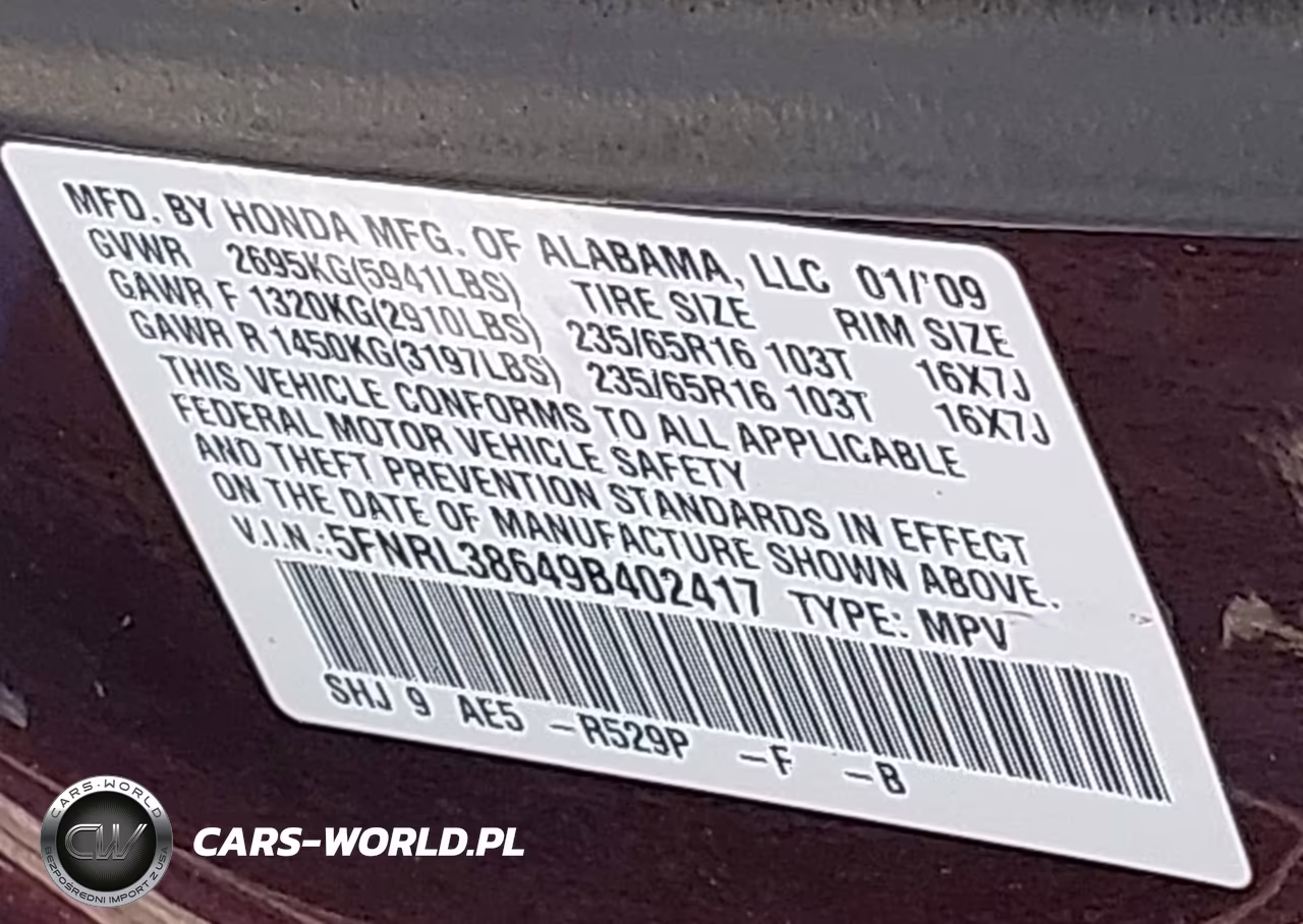 2009 Honda Odyssey Ex-L VIN:5FNRL38649B402417 - 9