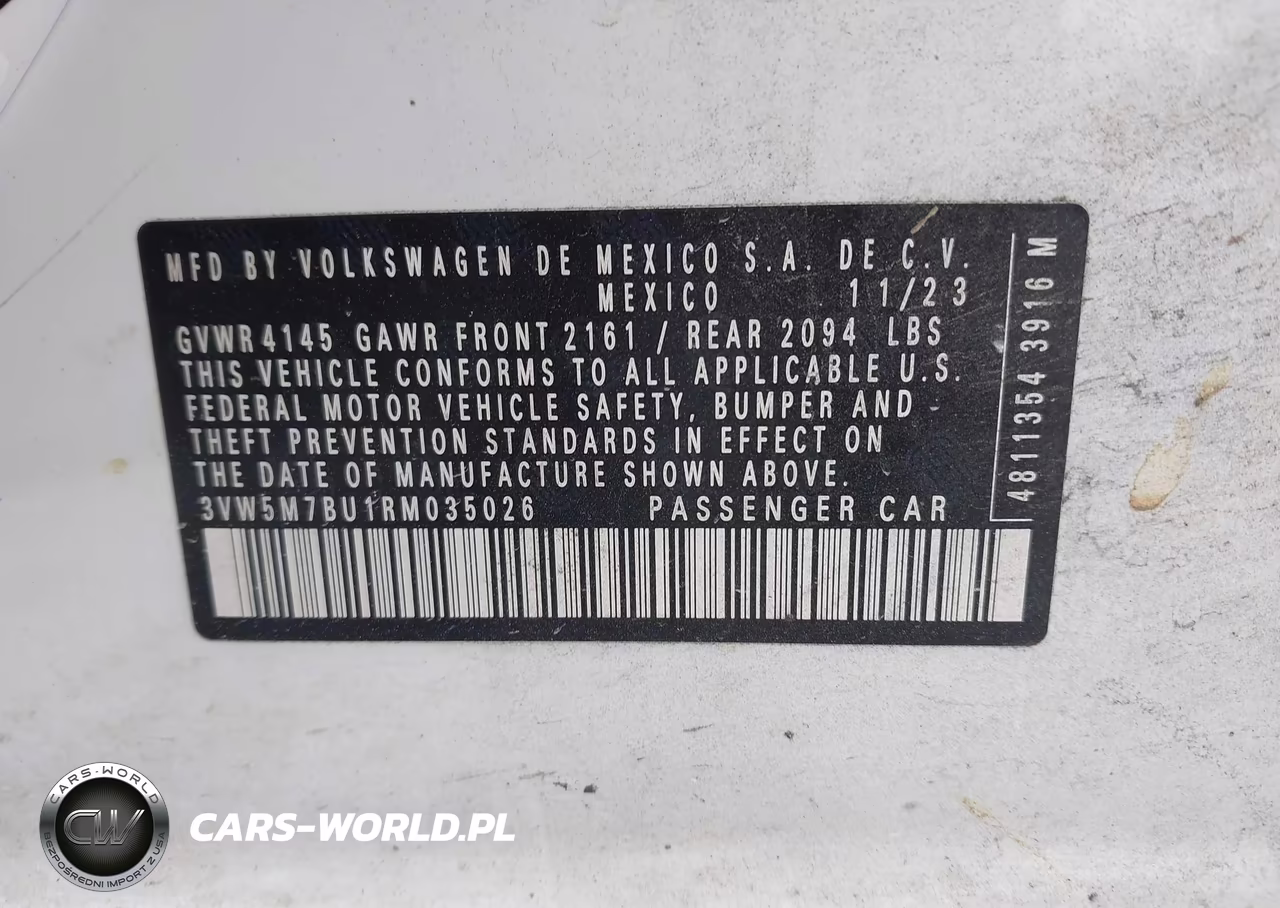 2024 Volkswagen Jetta 1.5T S VIN:3VW5M7BU1RM035026 - 9