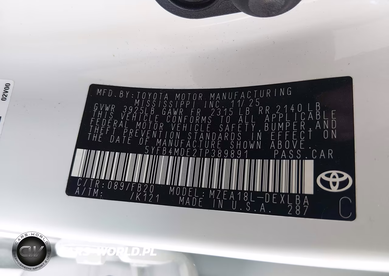 2026 Toyota Corolla Le VIN:5YFB4MDE2TP389891 - 9