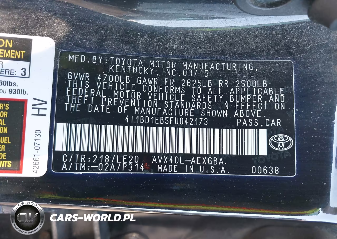 2015 Toyota Avalon Hybrid Xle Touring VIN:4T1BD1EB5FU042173 - 9