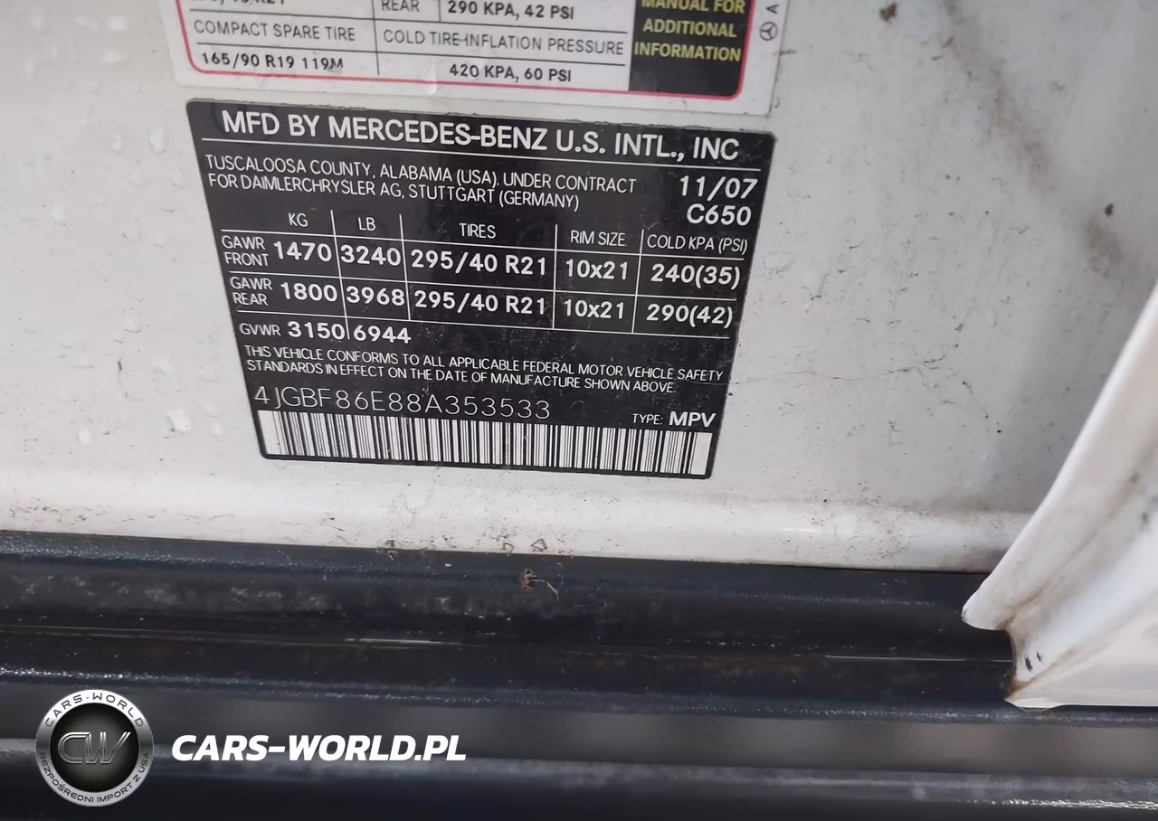 2008 Mercedes-Benz Gl-Class 5.5L VIN:4JGBF86E88A353533 - 9