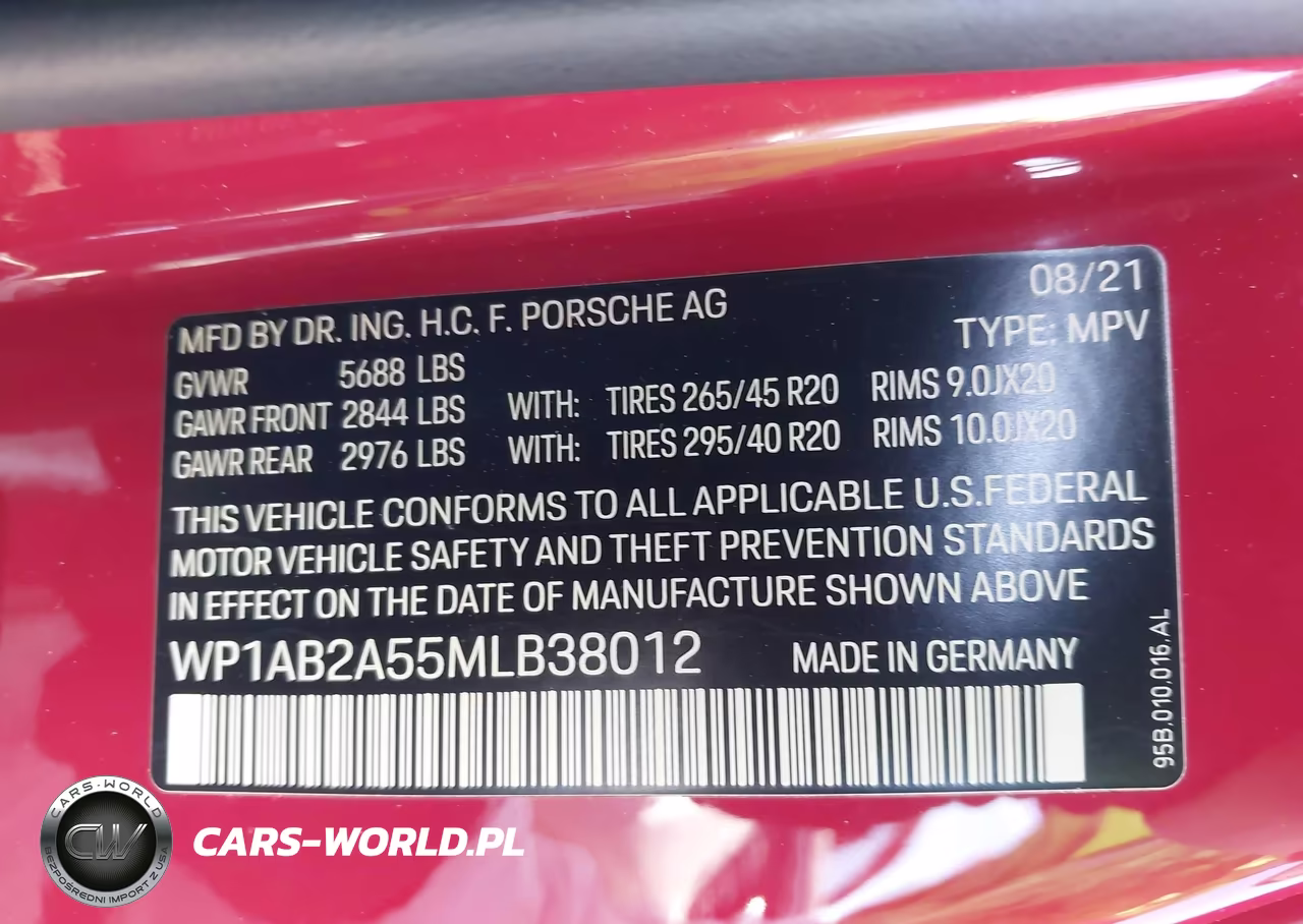 2021 Porsche Macan S VIN:WP1AB2A55MLB38012 - 9