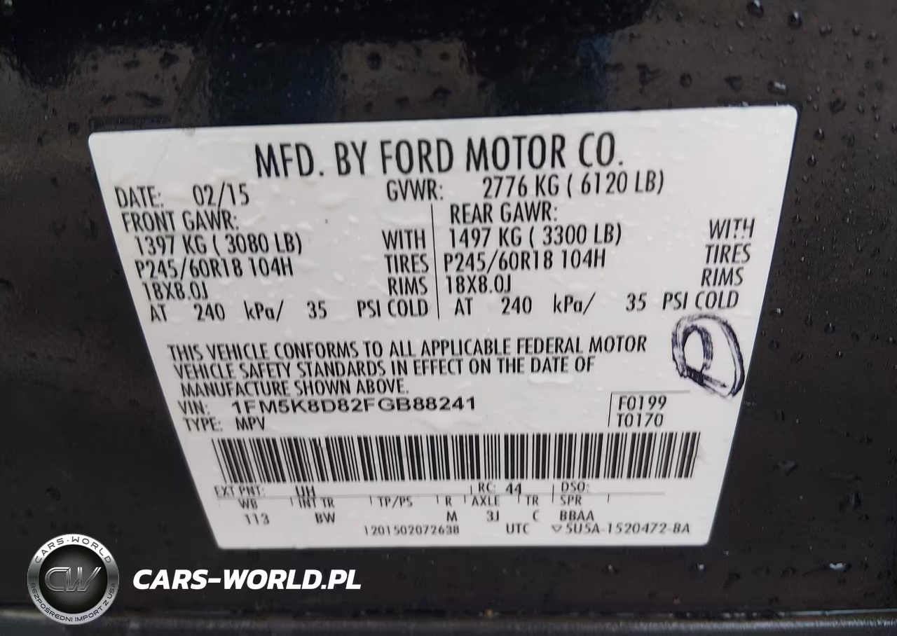 2015 Ford Explorer Xlt VIN:1FM5K8D82FGB88241 - 9