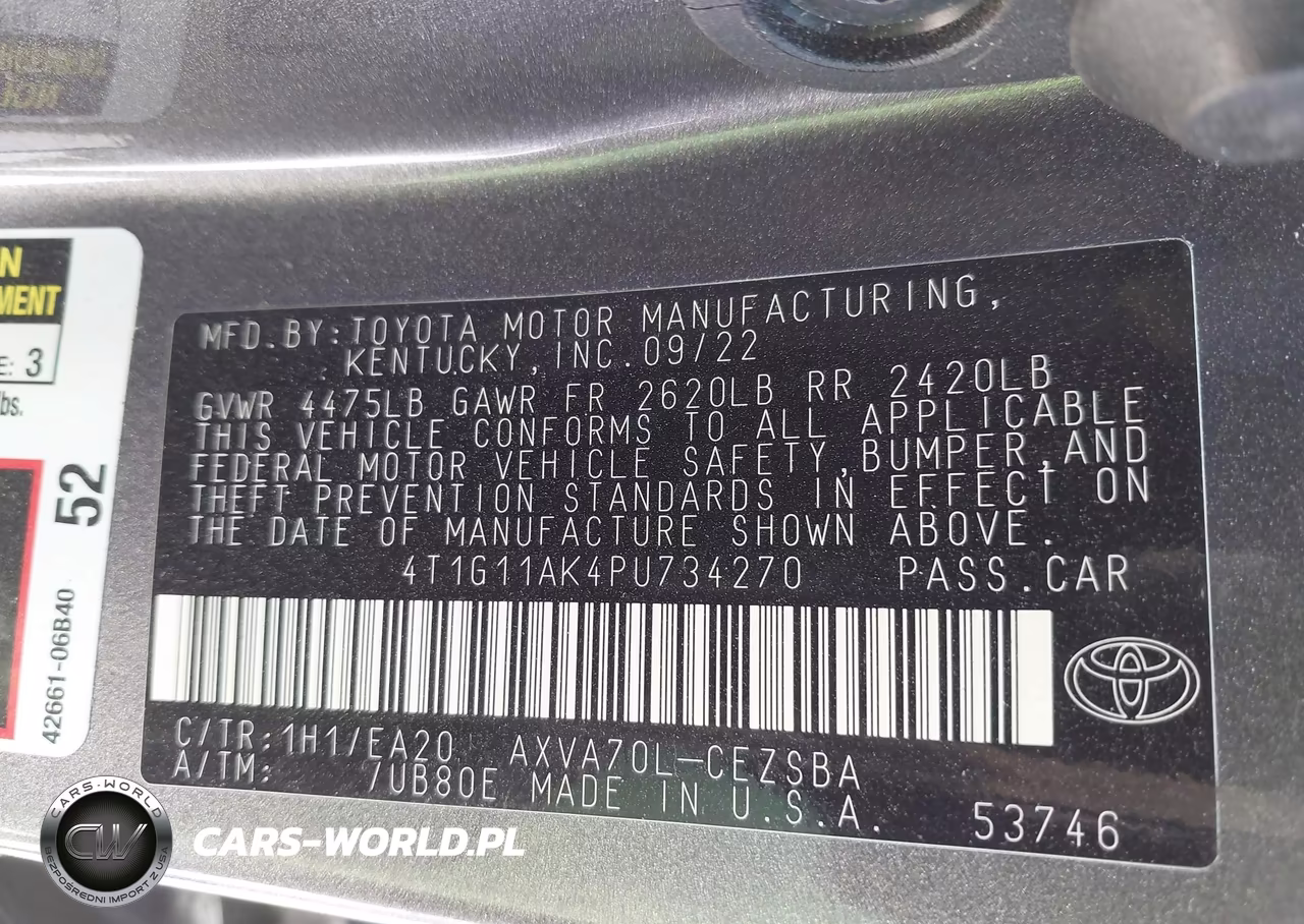 2023 Toyota Camry Se VIN:4T1G11AK4PU734270 - 9