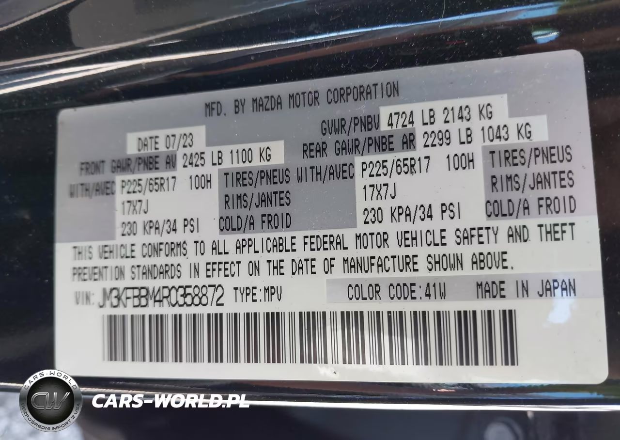 2024 Mazda Cx-5 2.5 S Select VIN:JM3KFBBM4R0358872 - 9