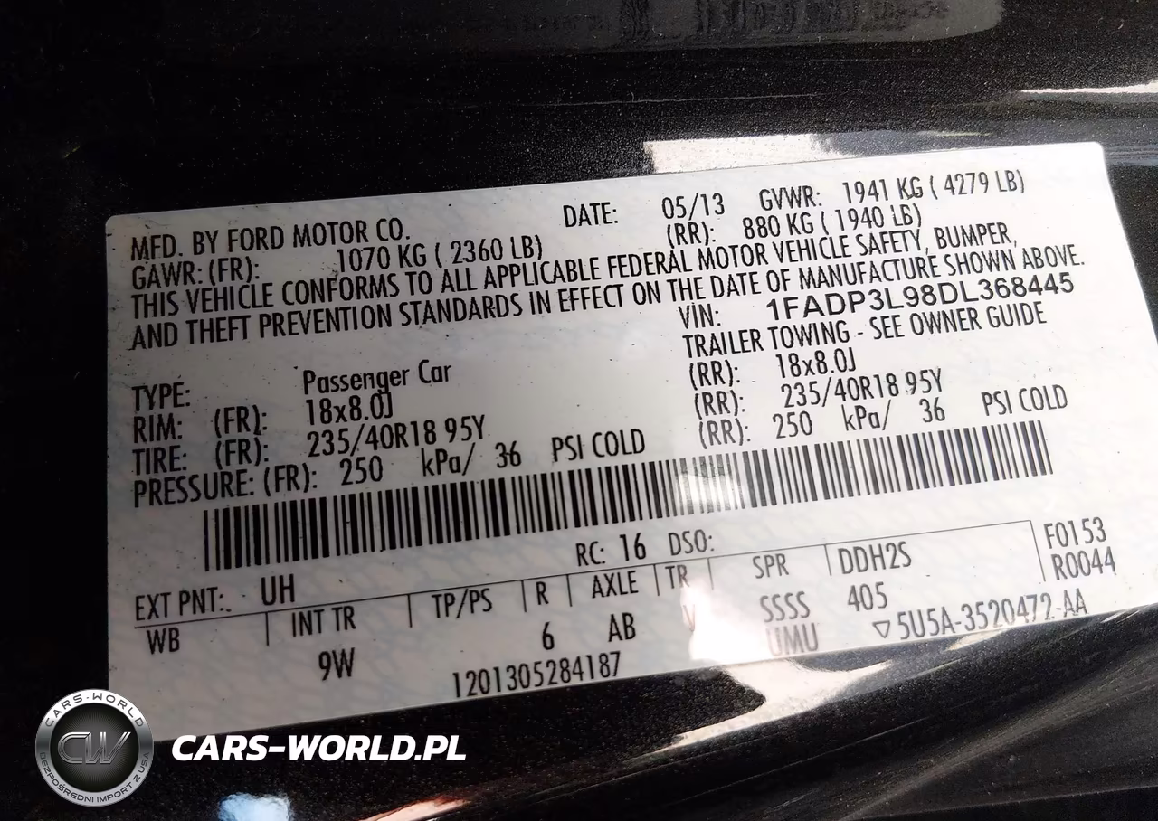 2013 Ford Focus St VIN:1FADP3L98DL368445 - 9