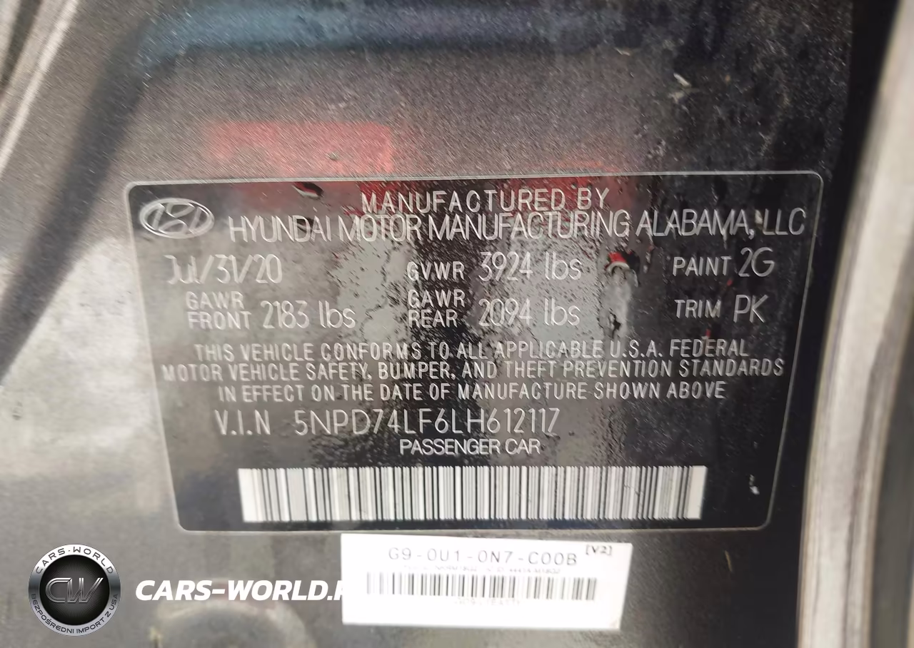 2020 Hyundai Elantra Se VIN:5NPD74LF6LH612117 - 9