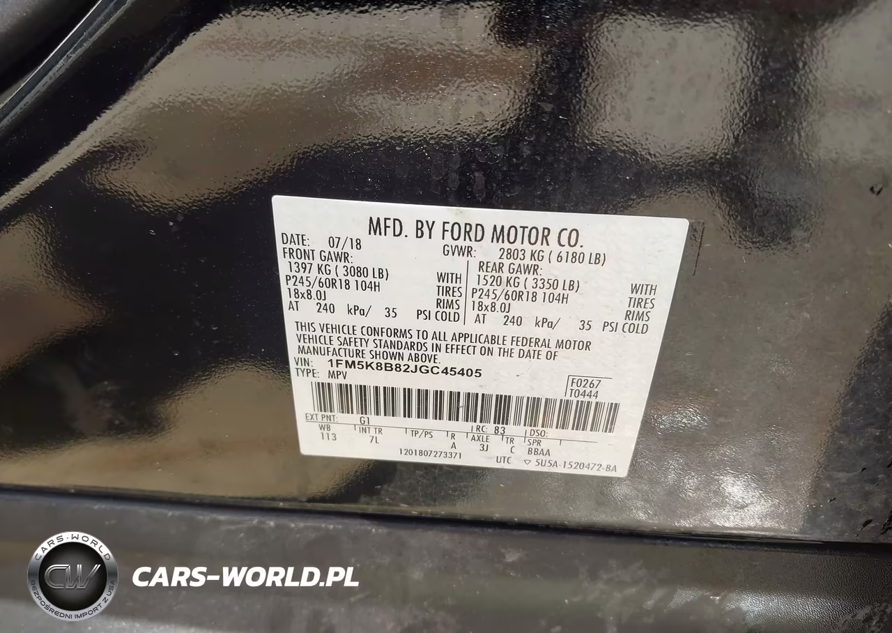 2018 Ford Explorer VIN:1FM5K8B82JGC45405 - 9