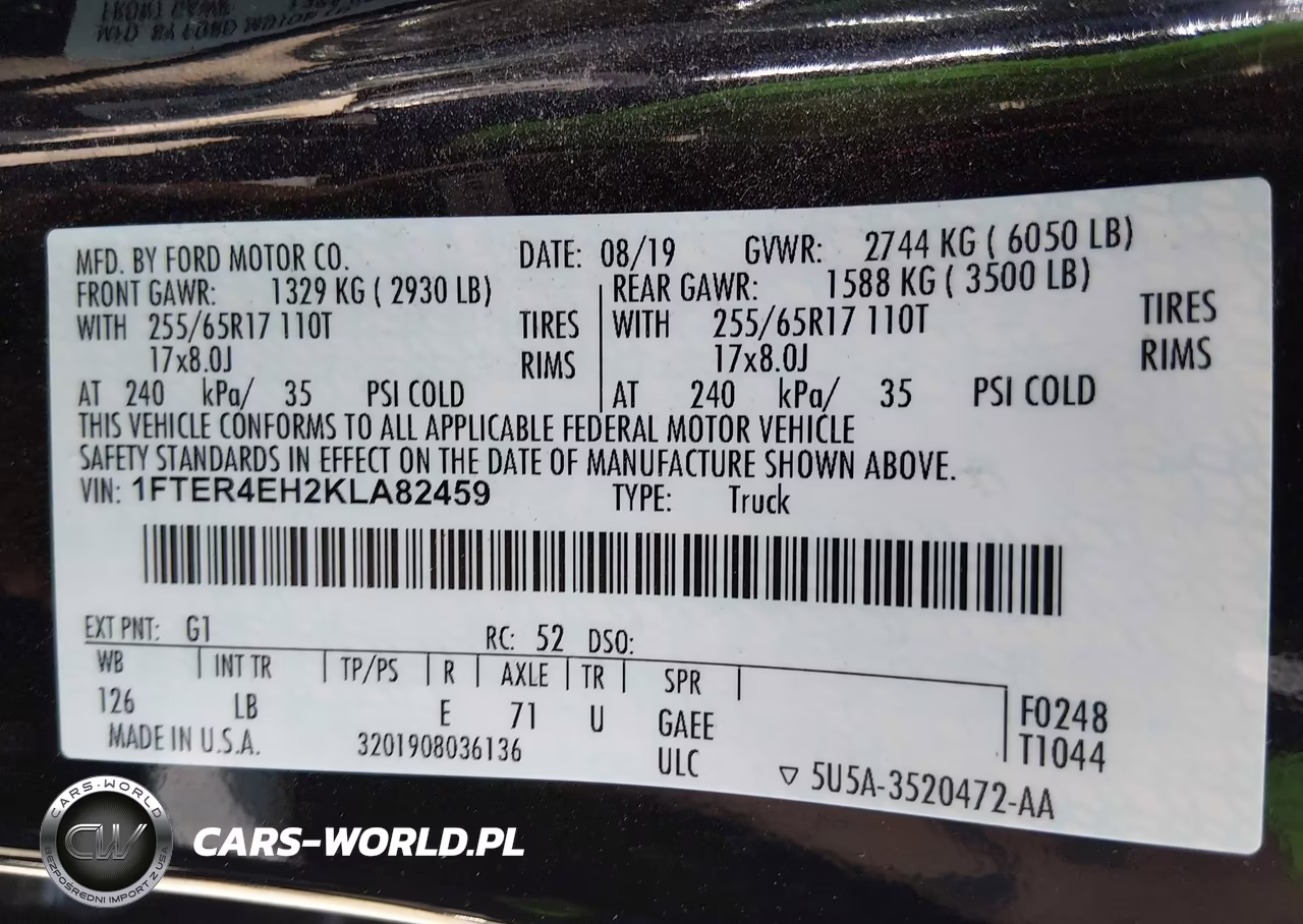 2019 Ford Ranger Xlt VIN:1FTER4EH2KLA82459 - 9