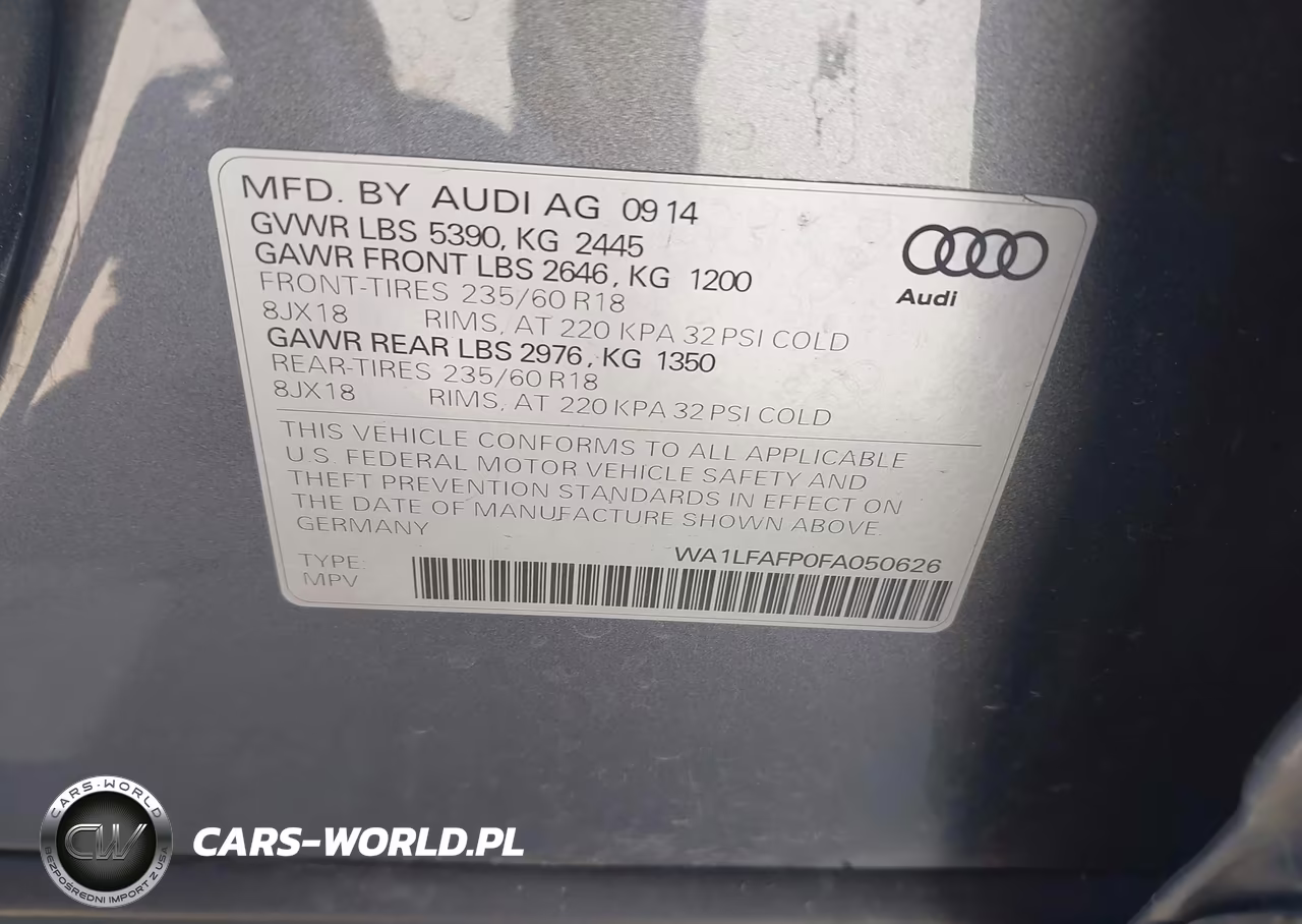 2015 Audi Q5 2.0T Premium VIN:WA1LFAFP0FA050626 - 9