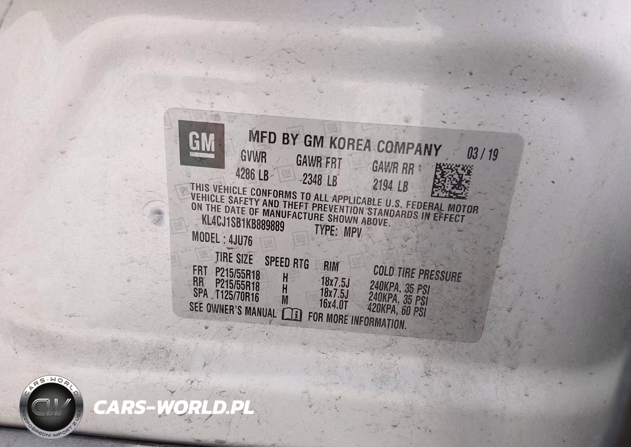 2019 Buick Encore Fwd Sport Touring VIN:KL4CJ1SB1KB889889 - 9