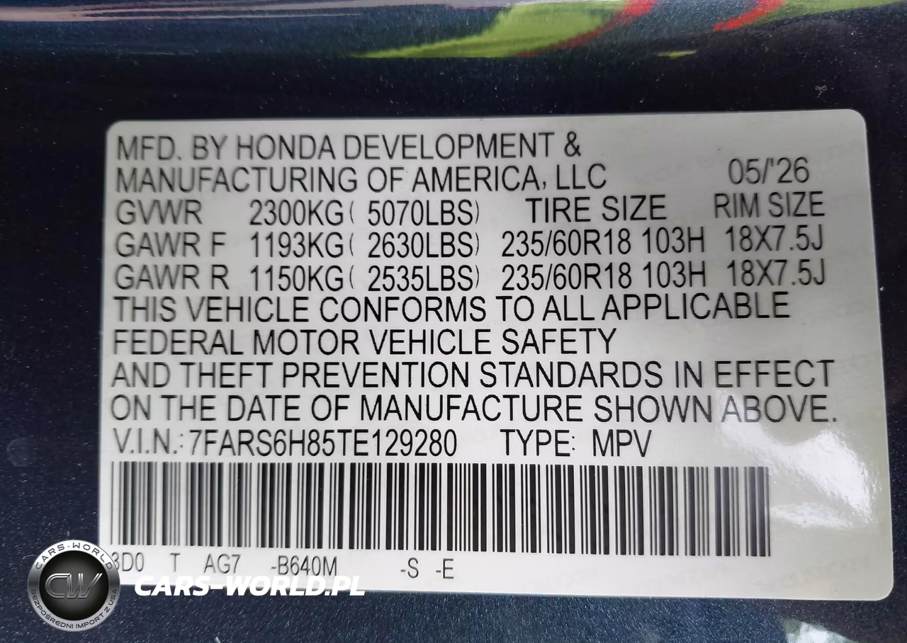 2026 Honda Cr-V Hybrid Awd Sport-L VIN:7FARS6H85TE129280 - 9